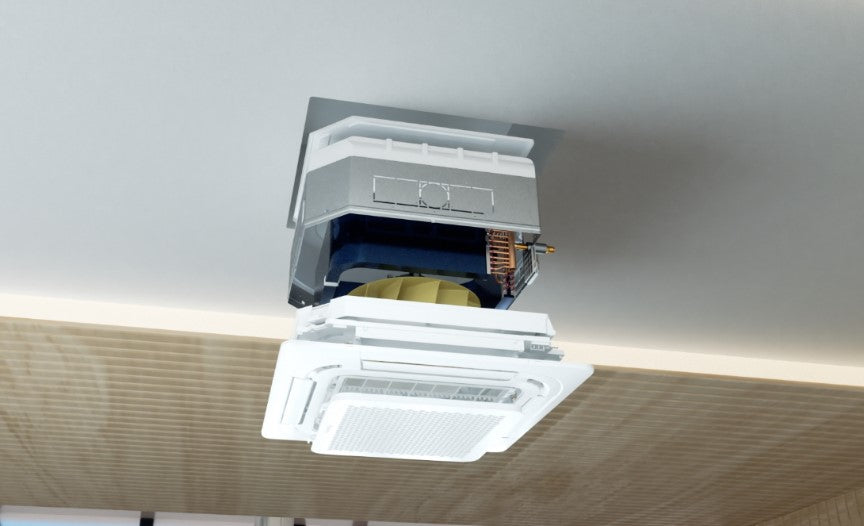 hisense condizionatore dual split a cassetta hisense 1212 con 3amw62u4rjc r 32 wi fi optional con telecomando