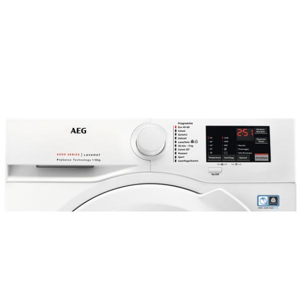 aeg lavatrice a carica frontale aeg 10 kg l6fbi143 prosense 1400 giri classe c ean 7332543768578