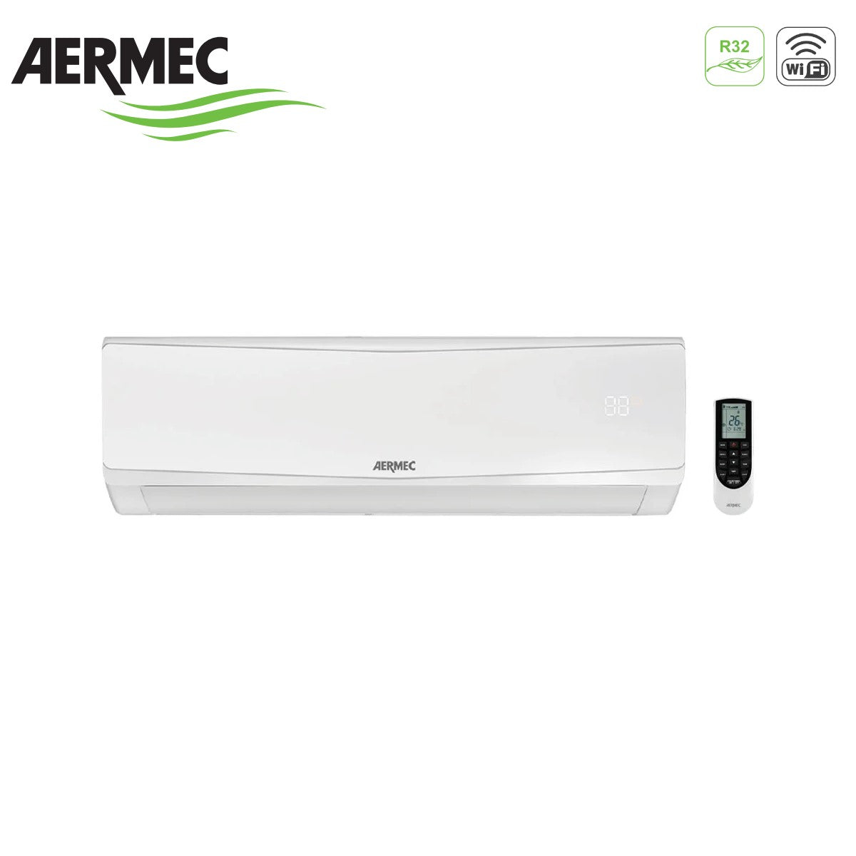 aermec unita interna a parete aermec serie spg 9000 btu spg250w r 32 wi fi optional