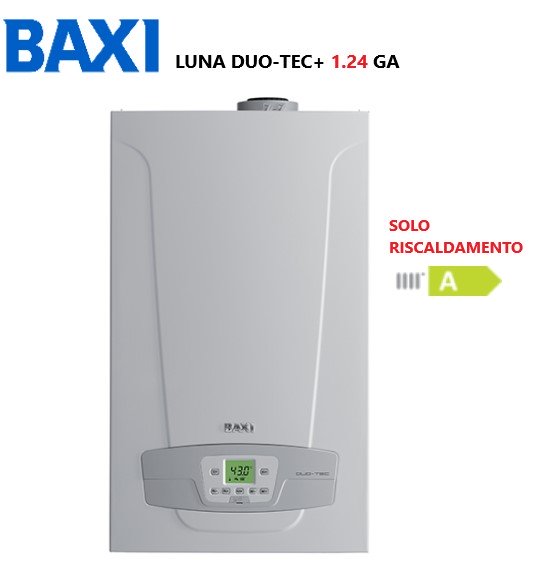 baxi caldaia a gas baxi luna duo tec 1.24 ga metano completa di kit scarico fumi new erp solo riscaldamento