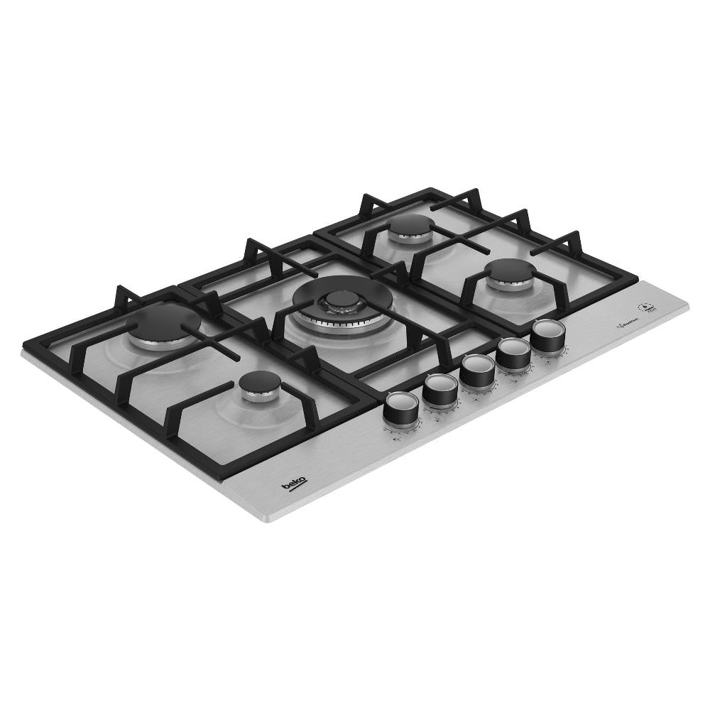 beko piano cottura a gas beko flameadjust hiaw 75226 sxe 5 fuochi l75xp51 practiclean gas safety inox ean 8690842526602