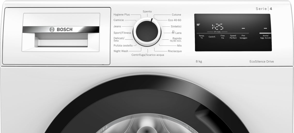 bosch lavatrice a carica frontale bosch serie 4 wan24198ii 8 kg 1200 giri classe c a848xl65xp65 ecosilence drive activewater plus ean 4242005341856