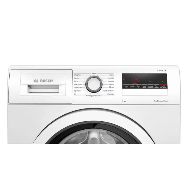bosch lavatrice a carico frontale bosch 9 kg serie 4 ecosilence drive 1200 giri wan24269ii classe c ean 4242005275502