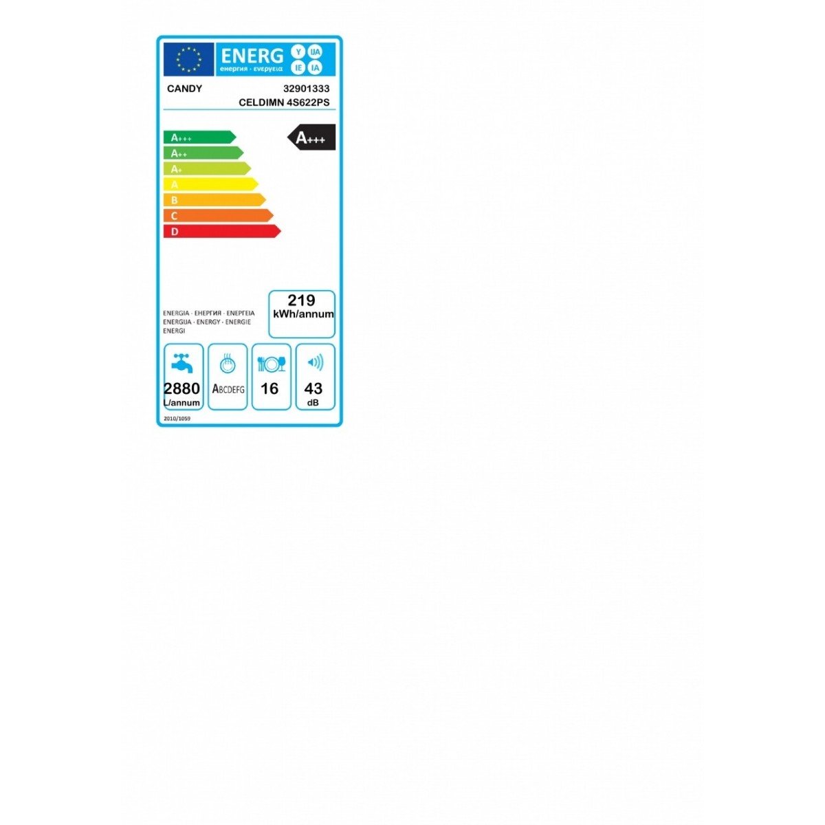 candy lavastoviglie a scomparsa totale candy 16 coperti celdimn 4s622ps classe c ean 8016361989191