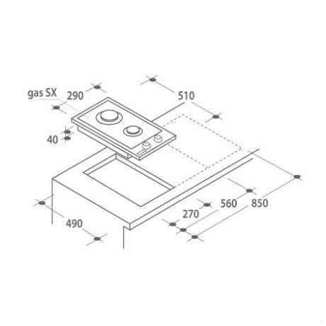 candy piano cottura a gas candy cdg 321spx 2 fuochi l29xp51 acciaio inox ean 8016361856837