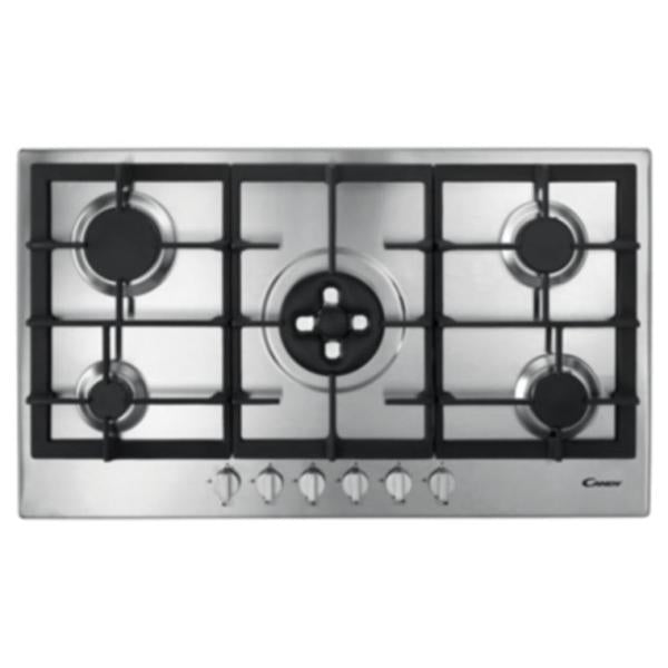 candy piano cottura candy pg9521sxgh 90cm acciaio inox 5 fuochi ean 8016361857964