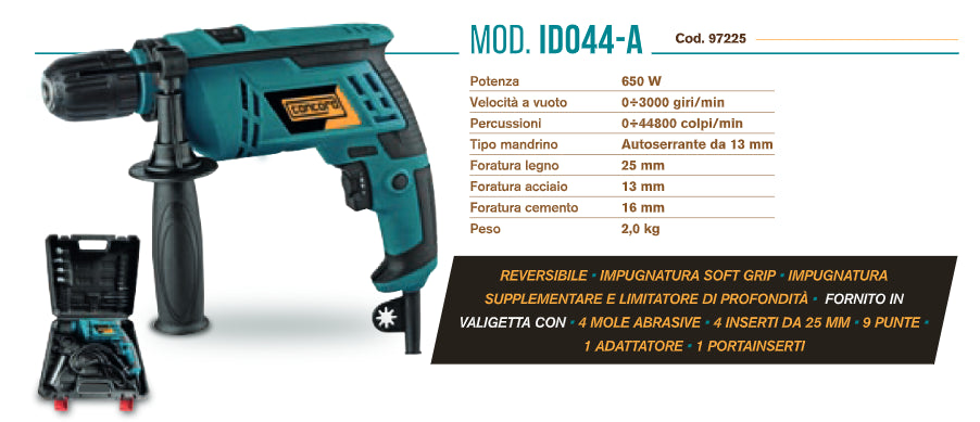 concord trapano a percussione concord id044 a w650 mm.13vrp