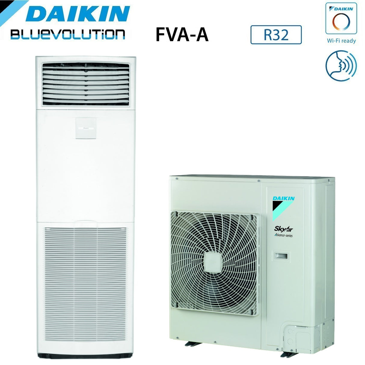 daikin climatizzatore condizionatore daikin bluevolution a colonna 36000 btu fva100a rzasg100mv1 monofase r 32 wi fi optional classe aa
