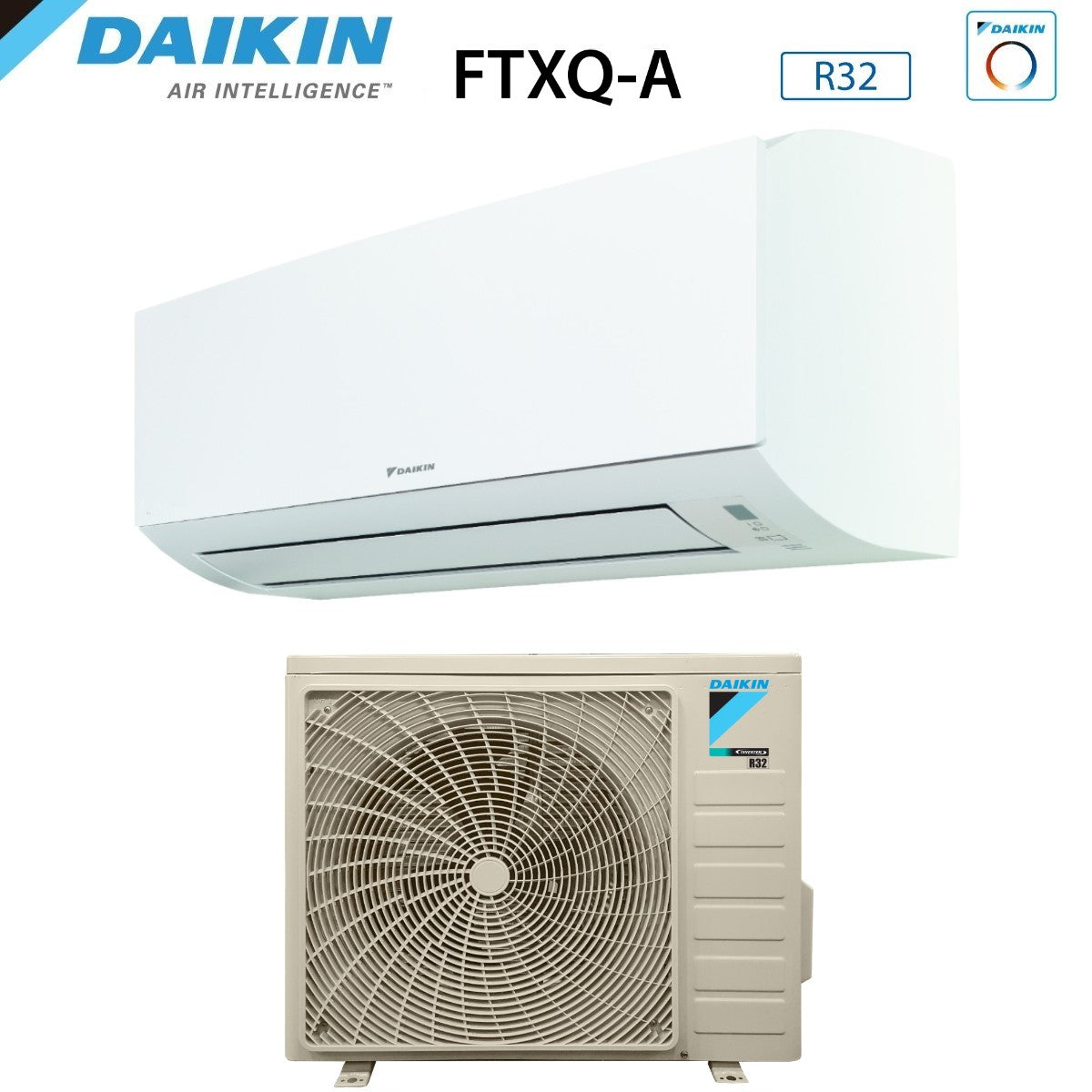 daikin climatizzatore condizionatore daikin bluevolution inverter 12000 btu ftxq35a rxq35a r 32 wi fi optional aa