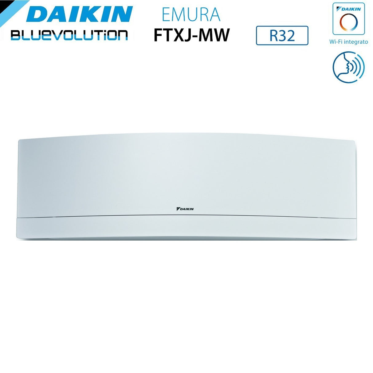 daikin climatizzatore condizionatore daikin bluevolution inverter serie emura white 7000 btu ftxj20mw r 32 wi fi integrato classe a garanzia italiana ean 8059657001801