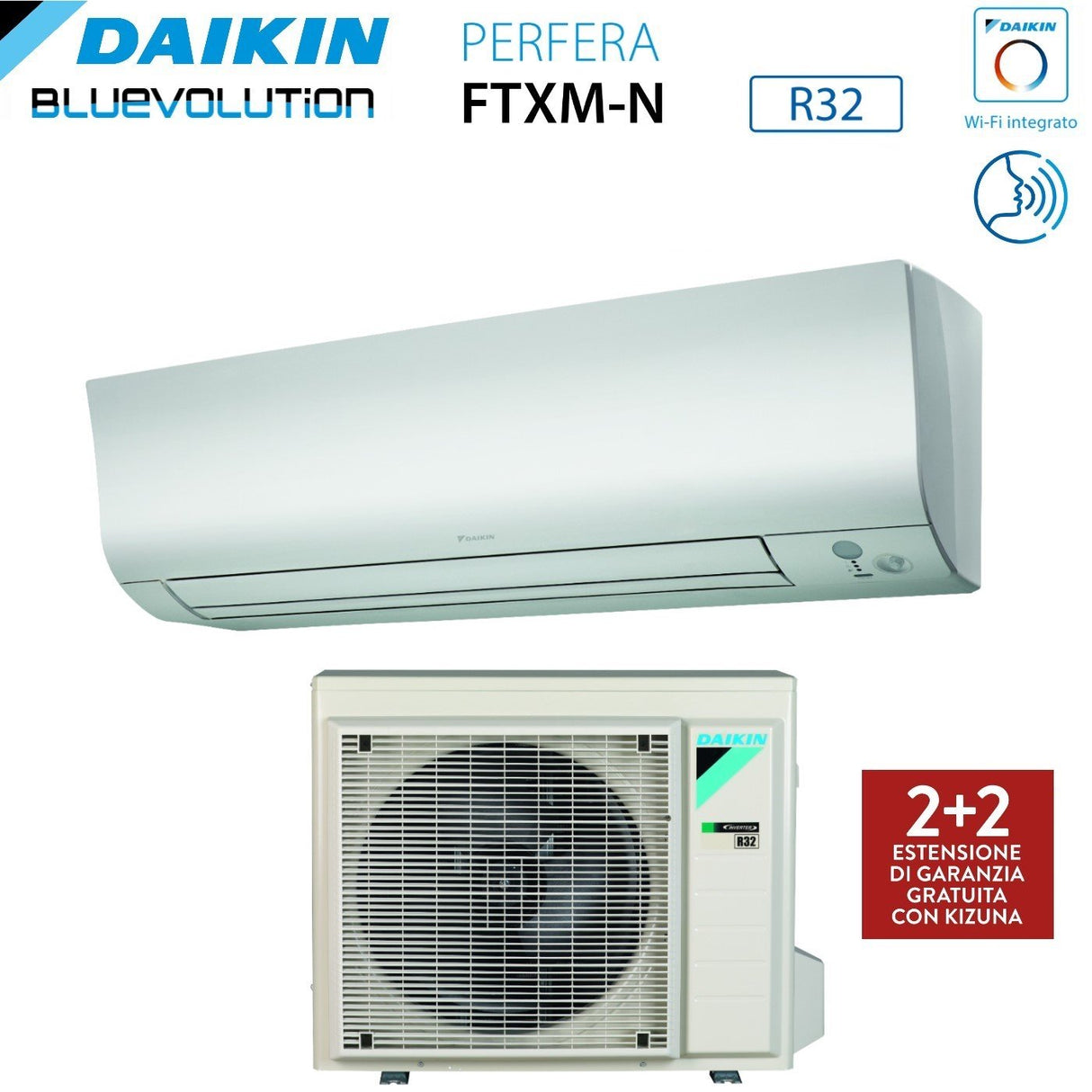 daikin climatizzatore condizionatore daikin bluevolution inverter serie perfera 18000 btu ftxm50n r 32 classe a wi fi integrato garanzia italiana ean 8059657001702