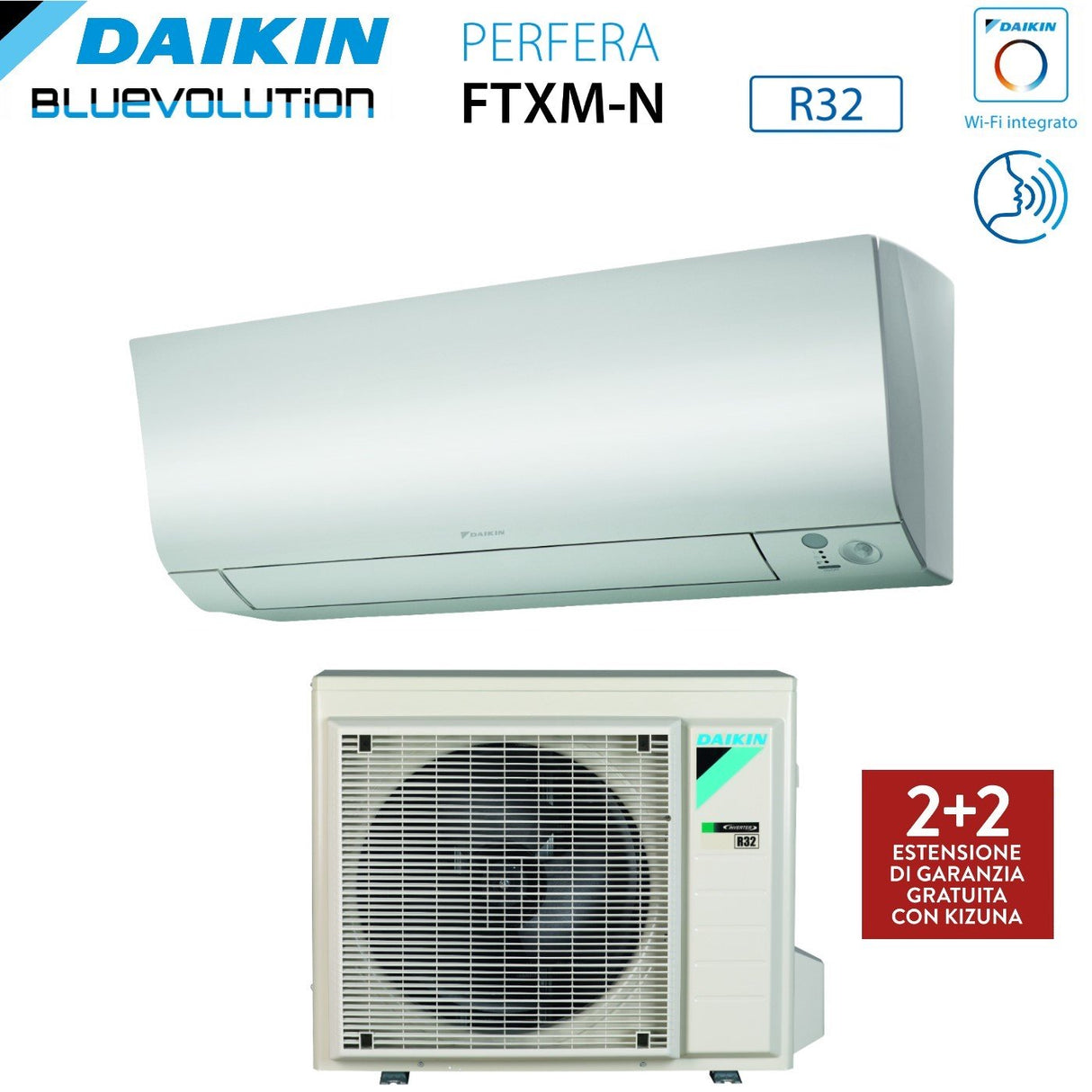 daikin climatizzatore condizionatore daikin bluevolution inverter serie perfera 7000 btu ftxm20n r 32 classe a wi fi integrato garanzia italiana ean 8059657001627