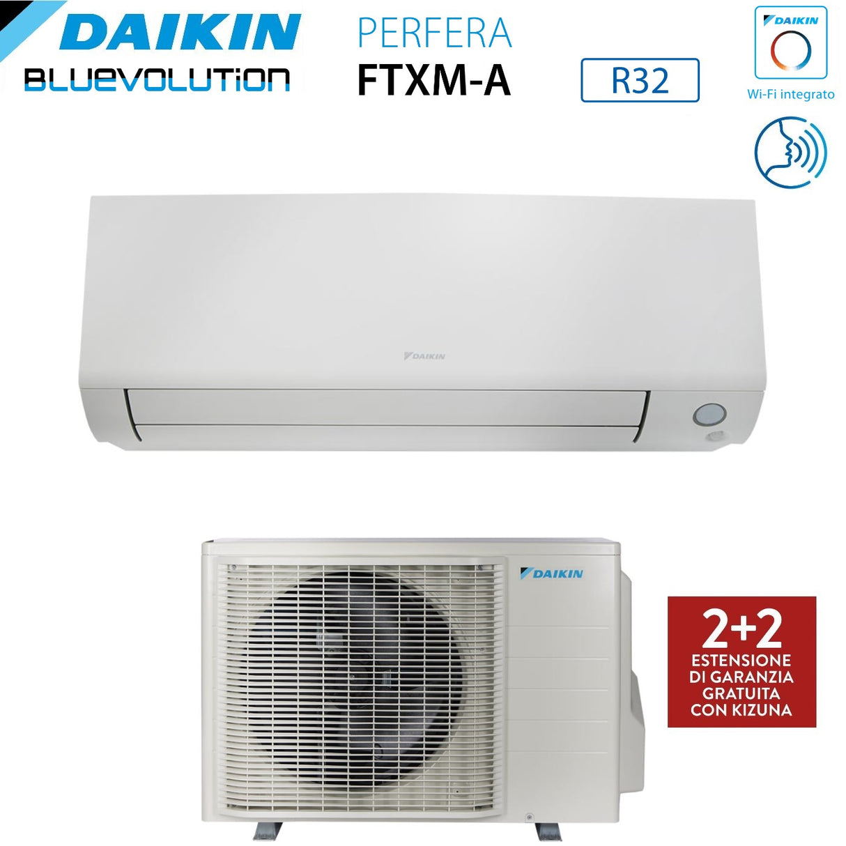 daikin climatizzatore condizionatore daikin bluevolution inverter serie perfera all season 7000 btu ftxm20a r 32 wi fi integrato garanzia italiana