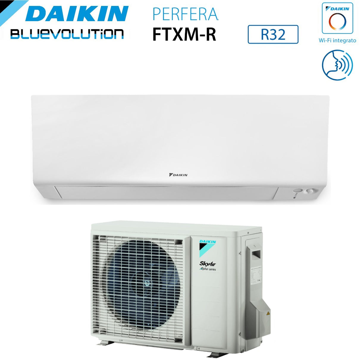 daikin climatizzatore condizionatore daikin bluevolution inverter serie perfera wall 21000 btu ftxm60r rzag60a r 32 wi fi integrato classe aa