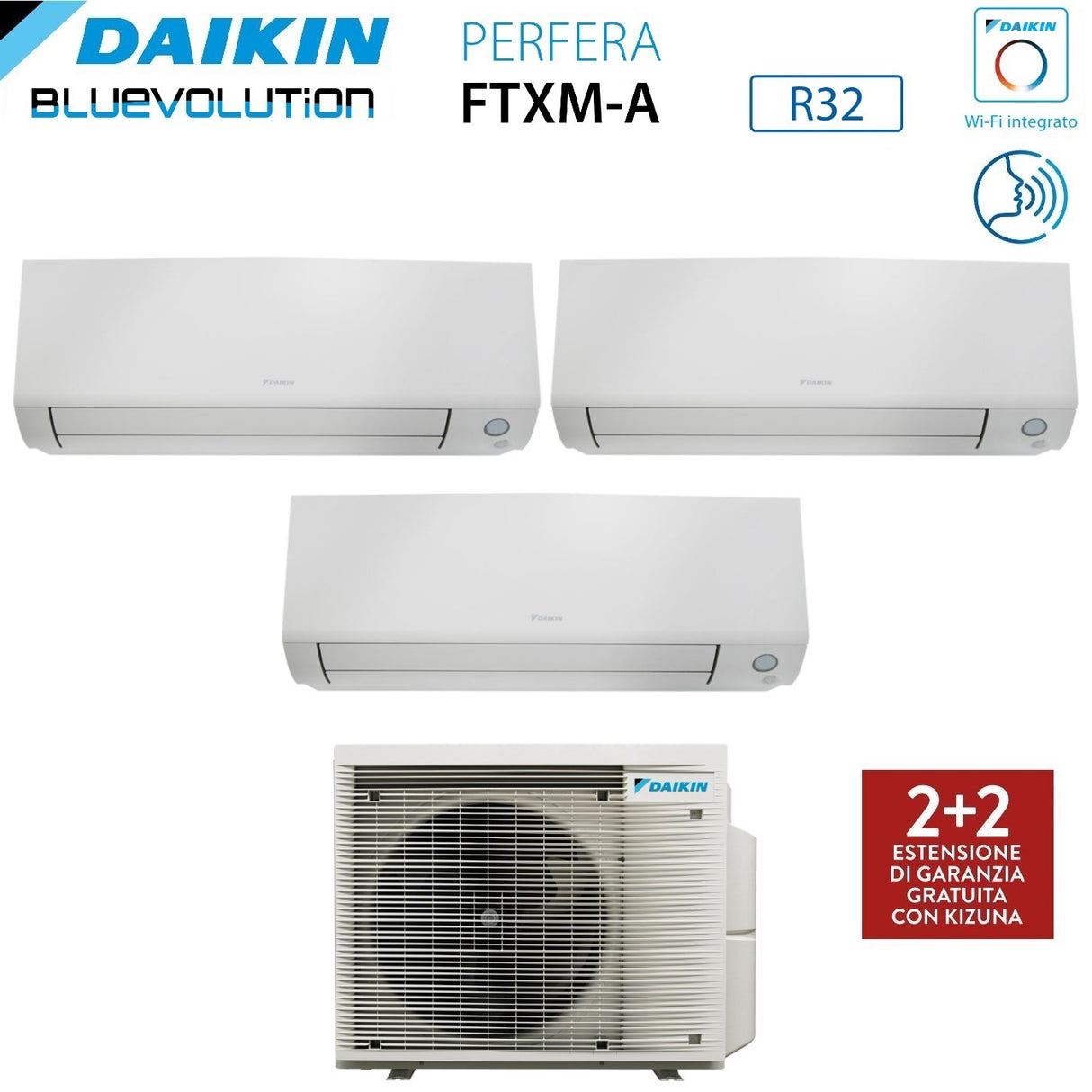 daikin climatizzatore condizionatore daikin bluevolution trial split inverter serie perfera all season 557 con 3mxm40a r 32 wi fi integrato 500050007000 garanzia italiana