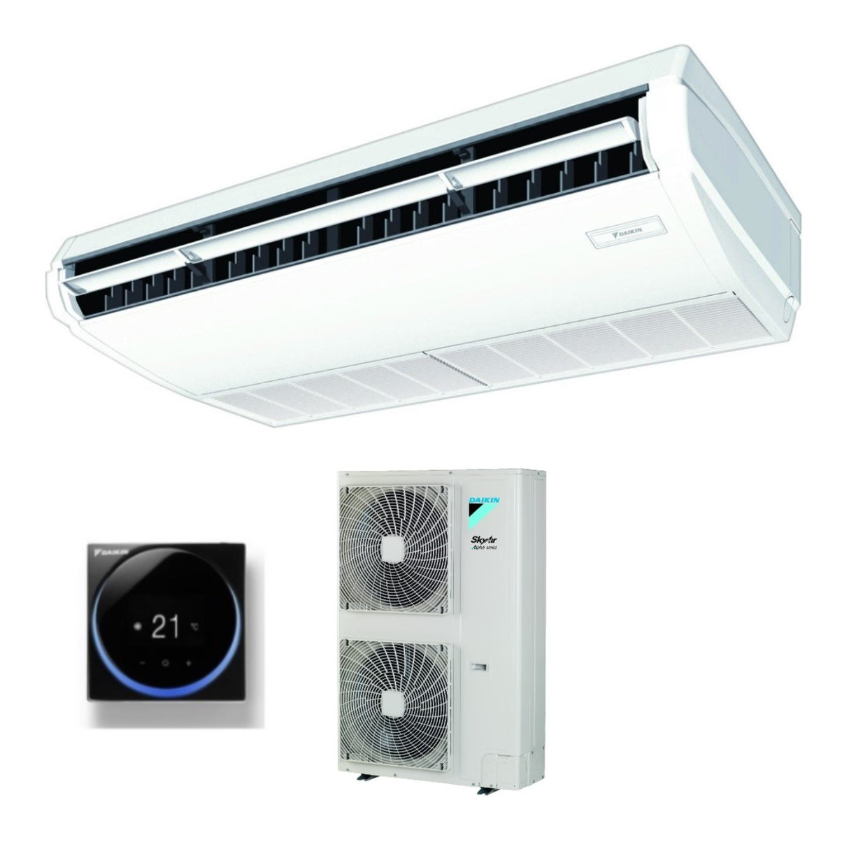 daikin climatizzatore condizionatore daikin pensile a soffitto dc inverter 36000 btu fha100a monofase r 32 wi fi optional con comando a filo