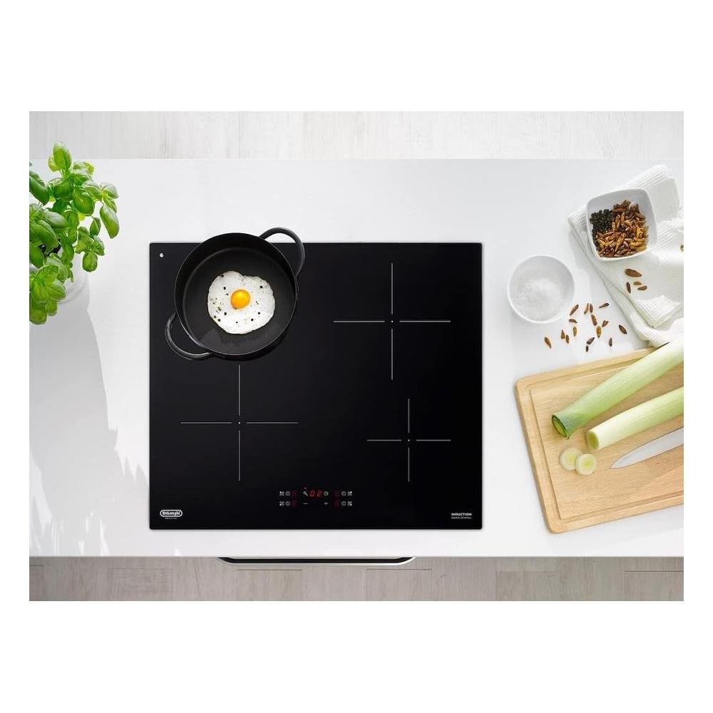 de longhi piano cottura a induzione de longhi design pin 62 4 fuochi l60xp52 vetroceramica nero