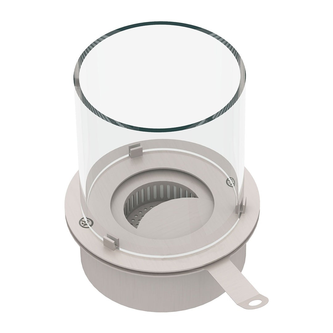 divina fire bruciatore tondo con vetro per camino a bioetanolo biocamino inox 3 lt d 30 ean 8056157805519