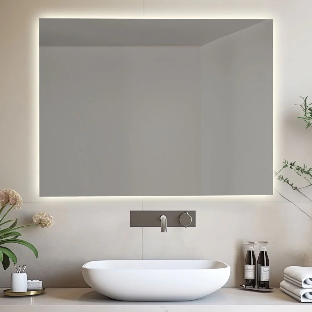 divina garden specchio da bagno retroilluminato reversibile aurora led 70x80