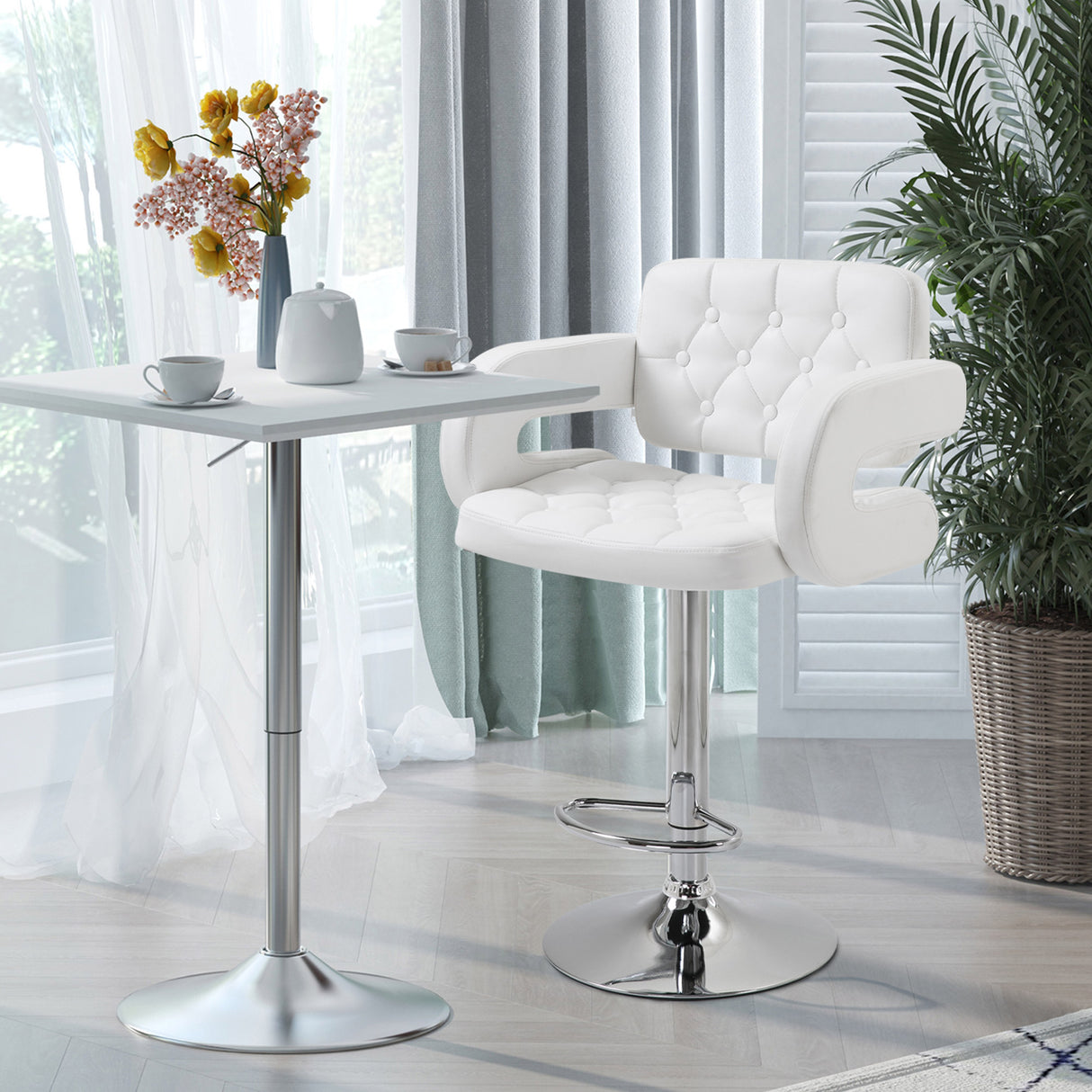 easycomfort easycomfort sgabello alto da bar con schienale e braccioli regolabile girevole ean 8054144130910
