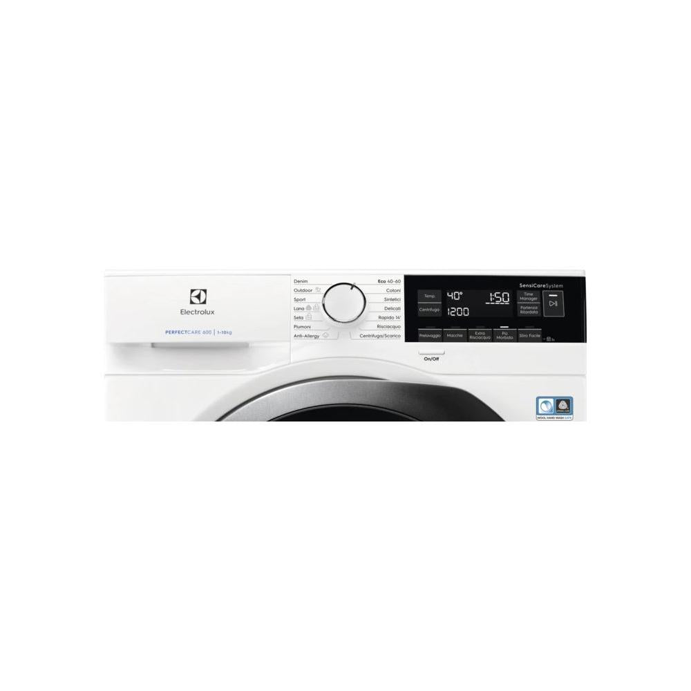 electrolux lavatrice a carica frontale electrolux 10 kg serie 600 sensicare ew6f314t classe a 1400 giri a847xl597xp636 bianco display led con touch control ean 7332543804597