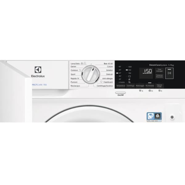 electrolux lavatrice carica frotale da incasso electrolux ew7f572wbi 7kg 1200 giri perfectcare 700 sensicare timemanager classe d ean 7332543822041