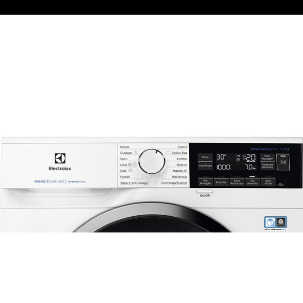 electrolux lavatrice slim a carica frontale compatta electrolux 7 kg perfect care 600 vapore 1000 giri ew6s370s classe d ean 7332543657513