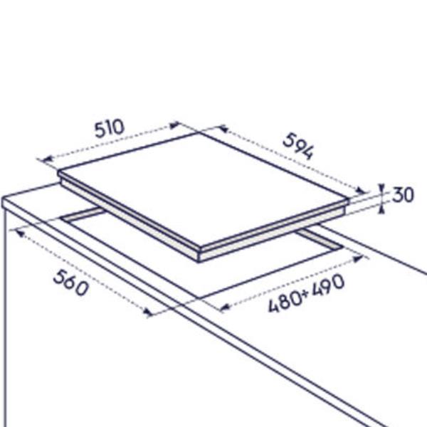 electrolux piano cottura a gas electrolux rgg6242lox 4 fuochi l594xp51 acciaio inox ean 7332543392216