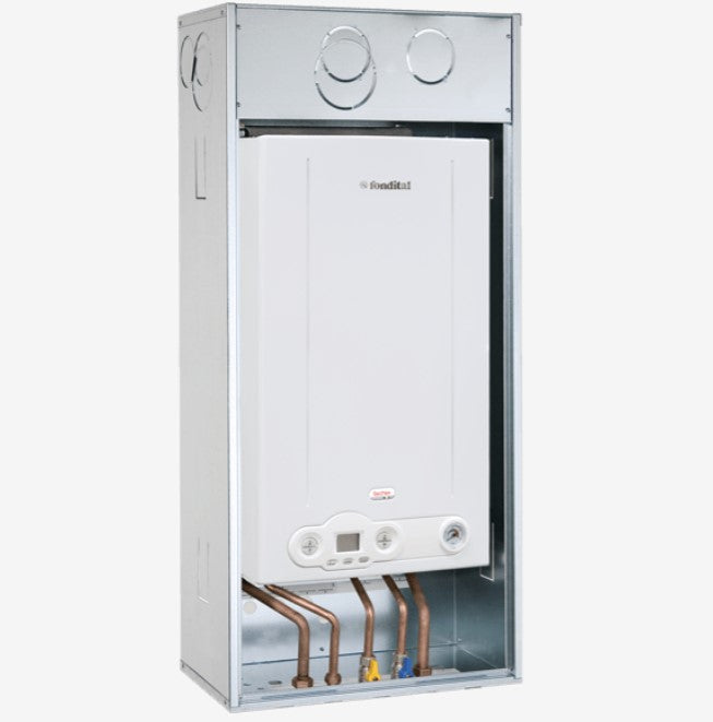 fondital caldaia a condensazione fondital ischia in kc 28 kw metano con kit scarico fumi