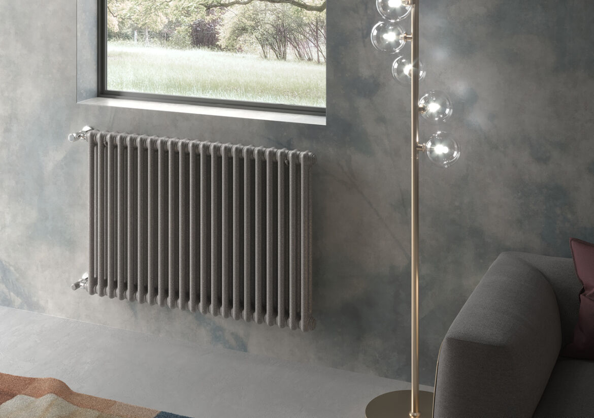 fondital radiatore tubolare in alluminio fondital ardesia 2 colonne interasse 700 altezza 756