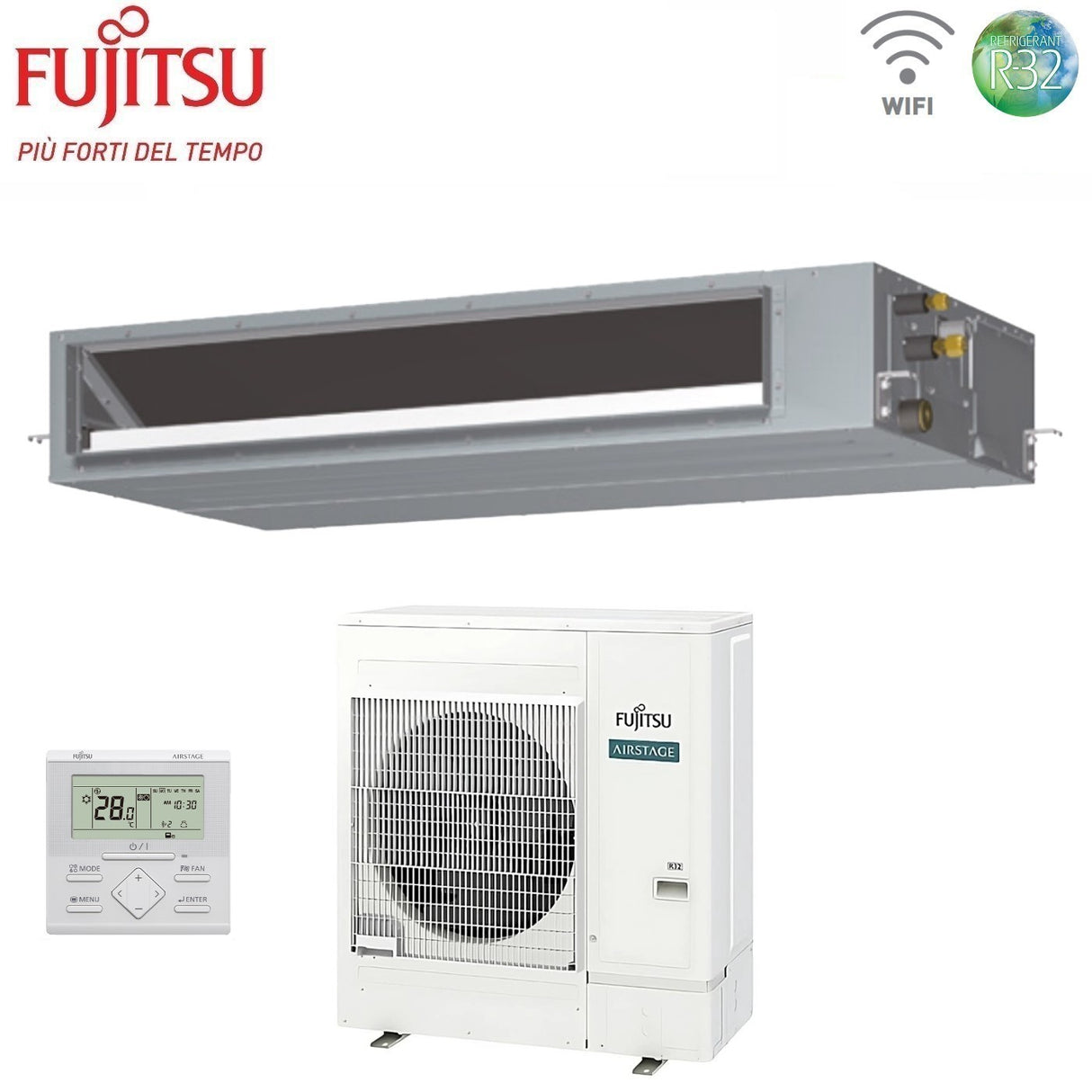 fujitsu condizionatore fujitsu canalizzabile serie kmtap 30000 btu arxh30kmtap r 32 wi fi optional