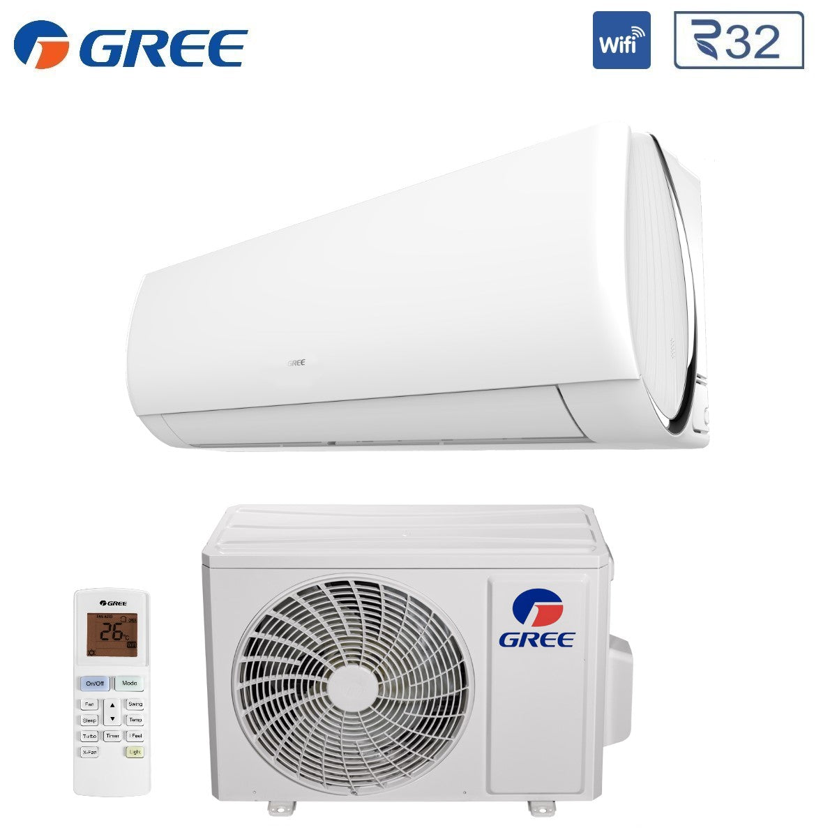 gree climatizzatore condizionatore gree inverter serie muse plus 9000 btu gwh09aga k6dna1ao r 32 wi fi optional aa