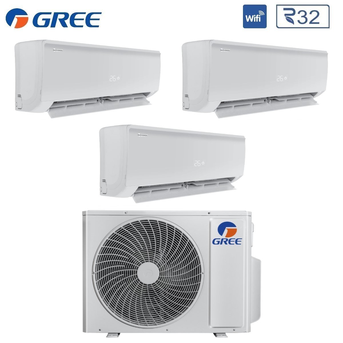 gree climatizzatore condizionatore gree trial split inverter serie bora plus 91212 con gwhd24nk6oo r 32 wi fi optional 90001200012000