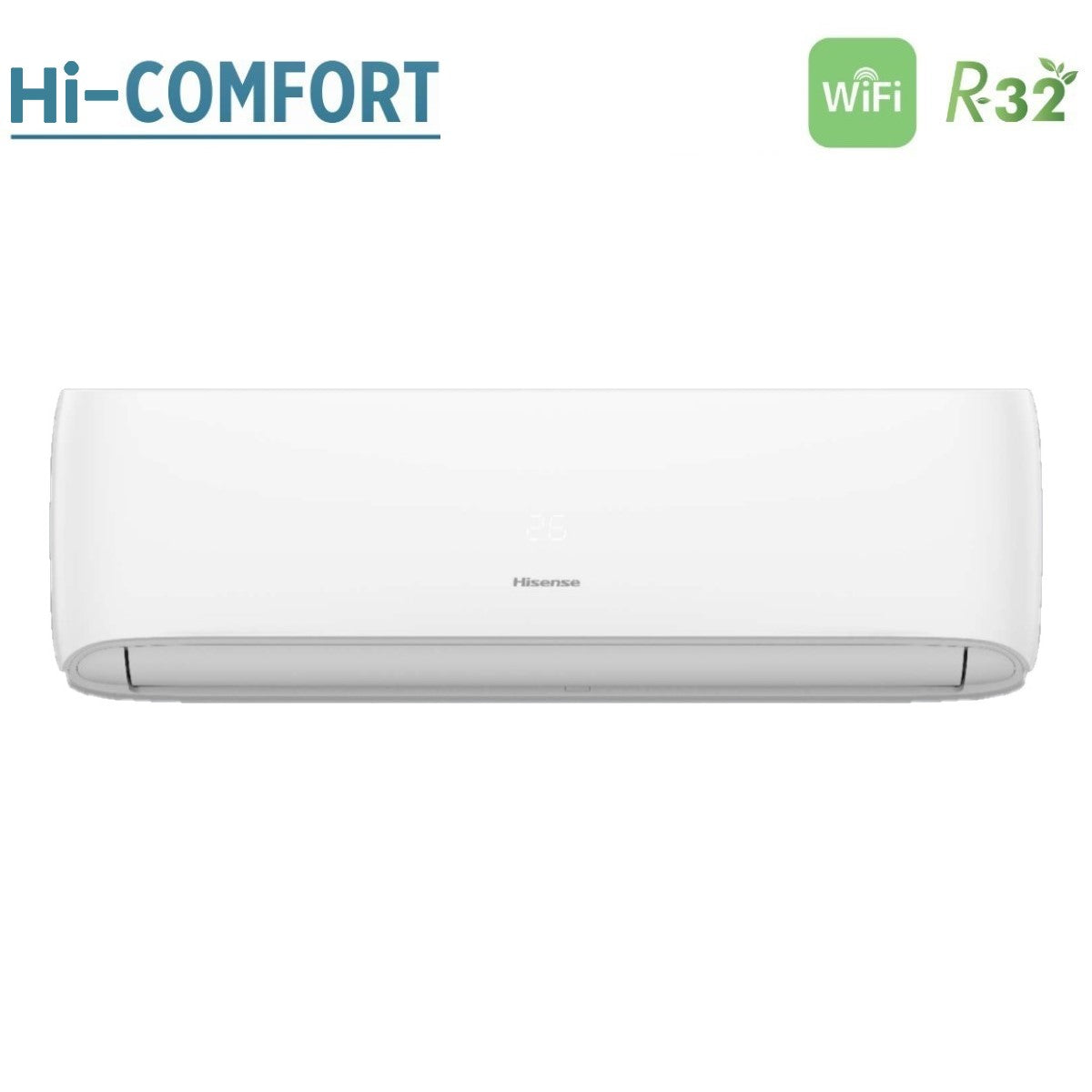 hisense climatizzatore condizionatore hisense dual split inverter serie hi comfort 1218 con 3amw72u4rfa r 32 wi fi integrato 1200018000 novita