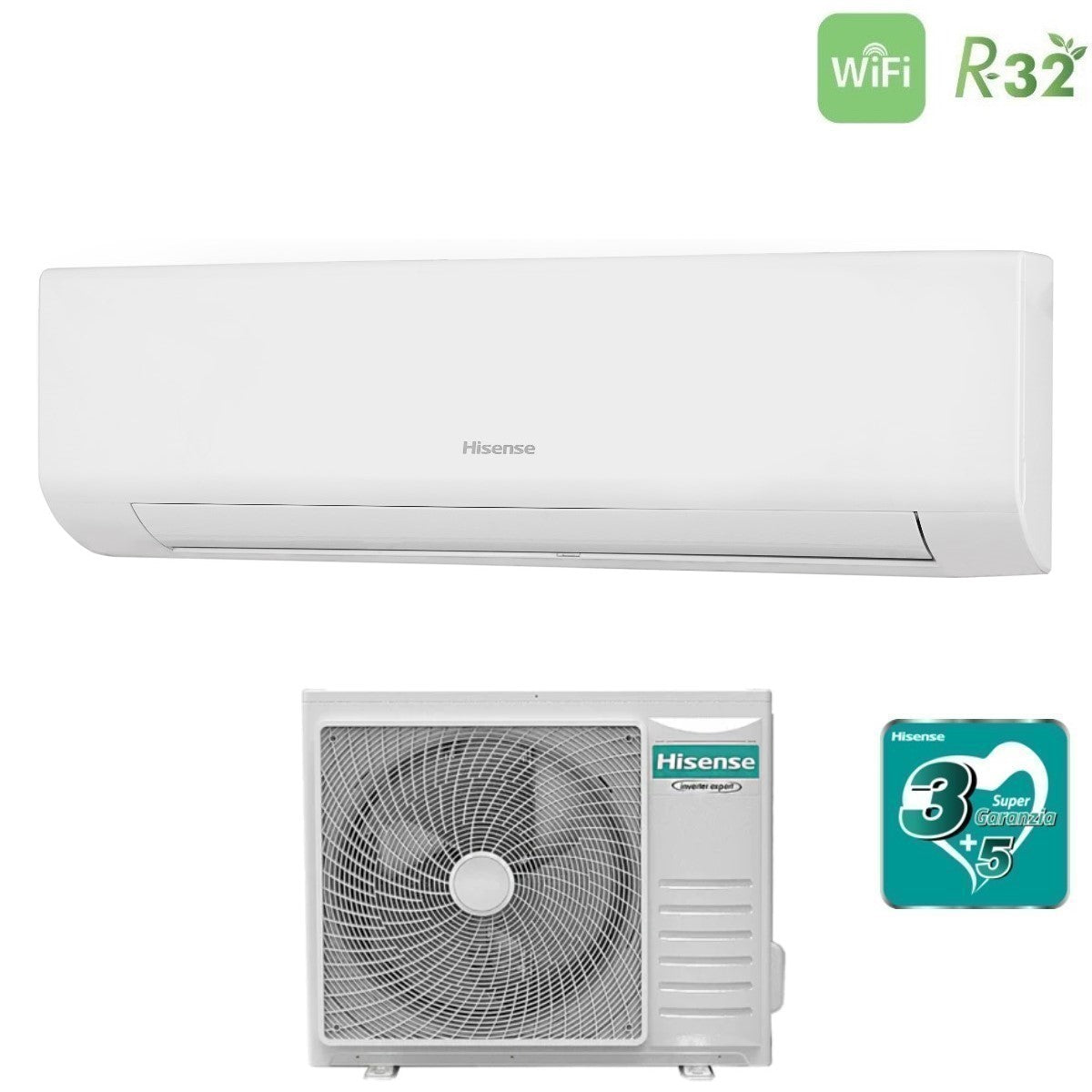 hisense climatizzatore condizionatore hisense inverter serie energy ultra 12000 btu ke35xr01g r 32 wi fi integrato