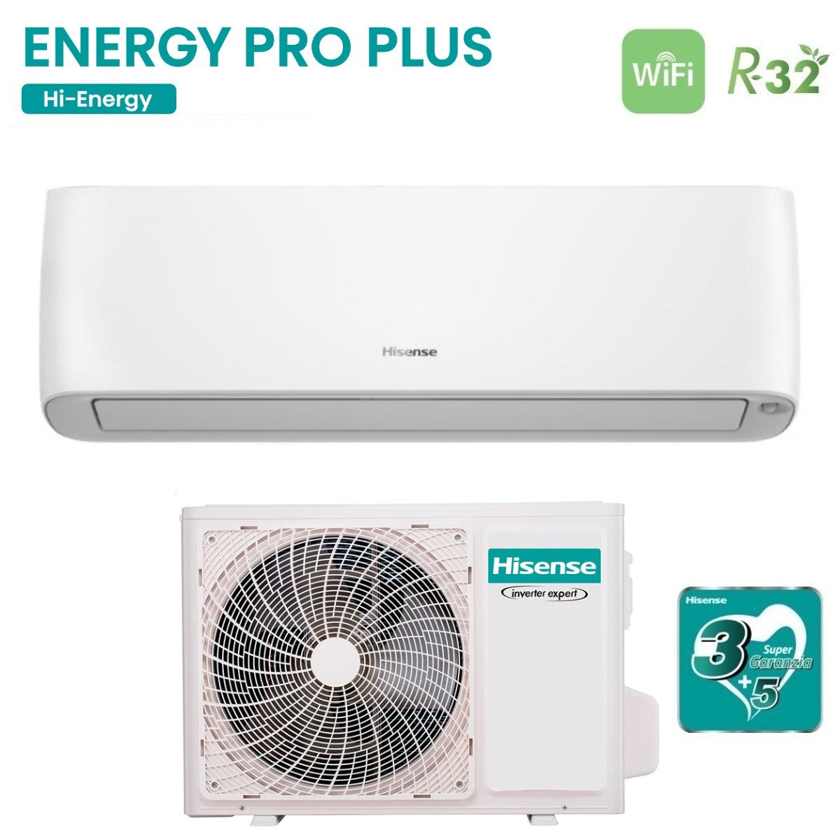 hisense climatizzatore condizionatore hisense inverter serie hi energy 9000 btu qe25xv2ag r 32 wi fi integrato classe aa novita