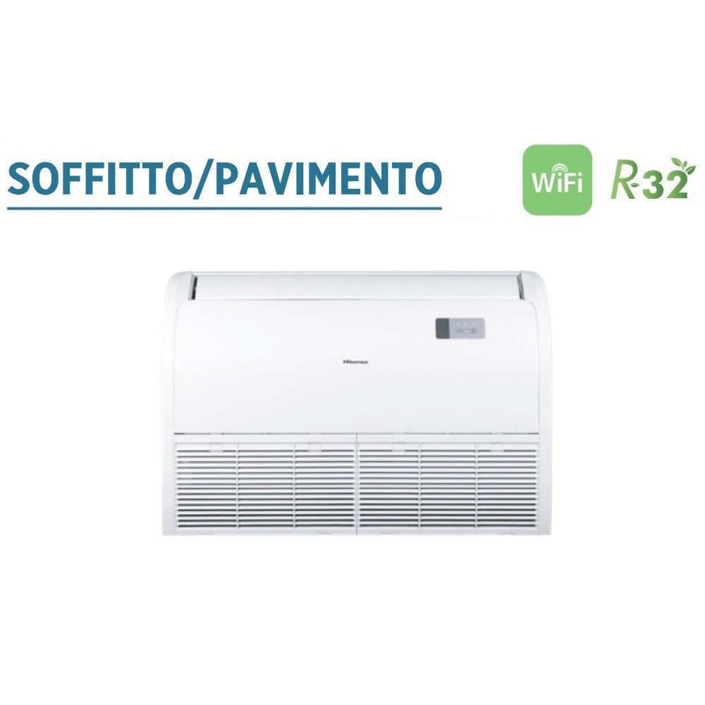 hisense climatizzatore condizionatore hisense inverter soffittopavimento 30000 btu auv90ur4ra4 r 32 wi fi optional con telecomando di serie