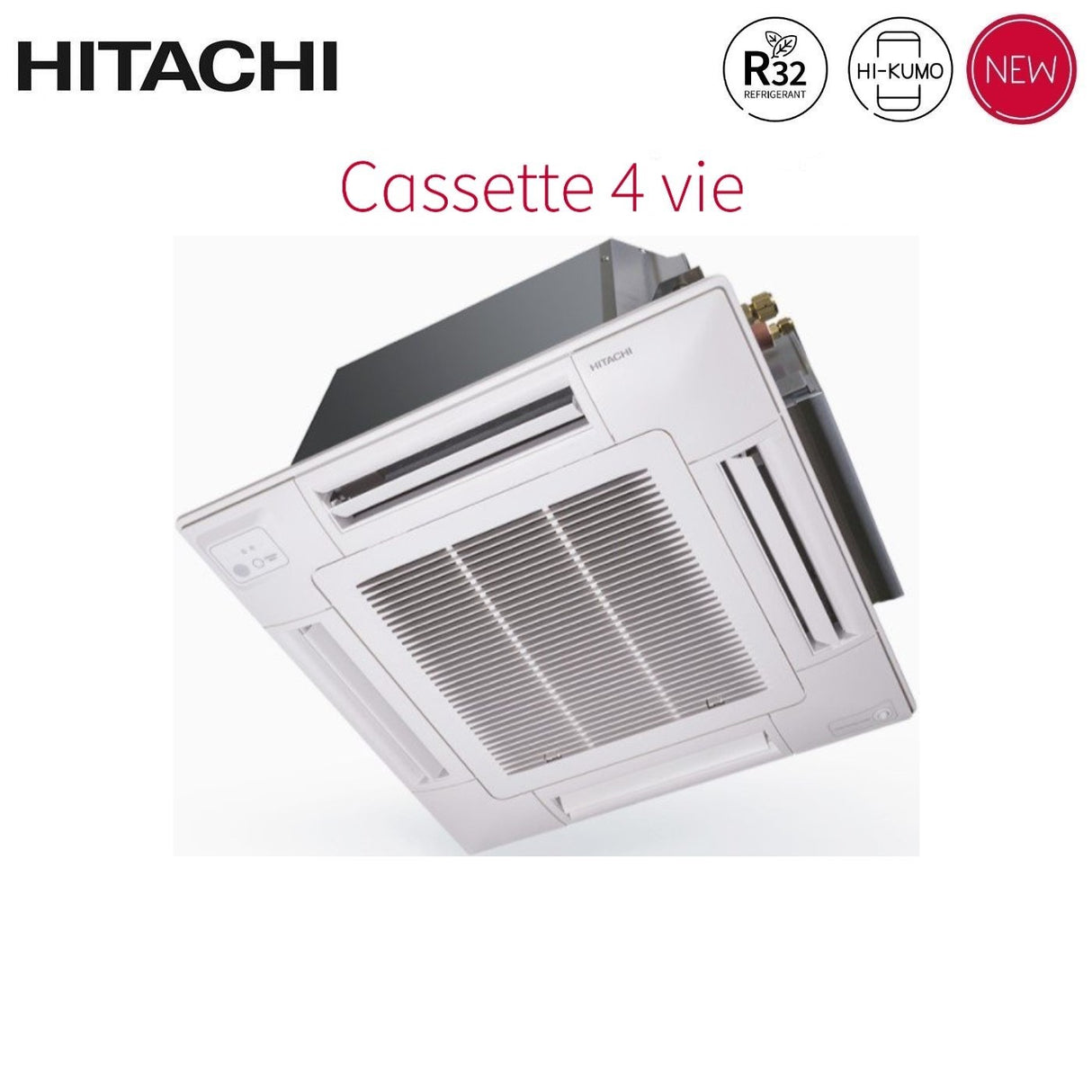 hitachi unita interna a cassetta 4 vie hitachi 12000 btu rai 35rpe r 32 wi fi optional con griglia inclusa