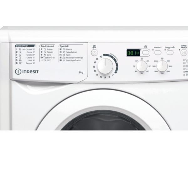 indesit lavatrice a carica frontale 6 kg indesit ewd 61051 w it n water balance plus 1000 giri classe f ean 8050147622490