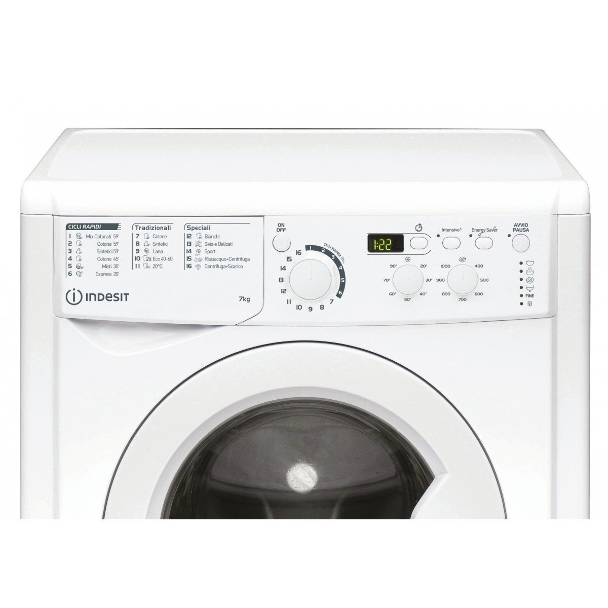 indesit lavatrice a carico frontale indesit 7 kg 1000 giri display integrato ewd71052witn classe e ean 8050147619759
