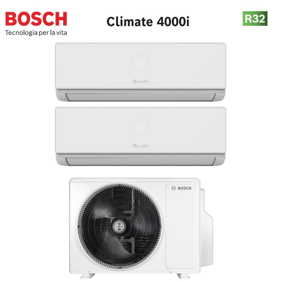 junkers bosch condizionatore dual split bosch climate 4000i 99 con 5000m 532 e r 32 wi fi optional