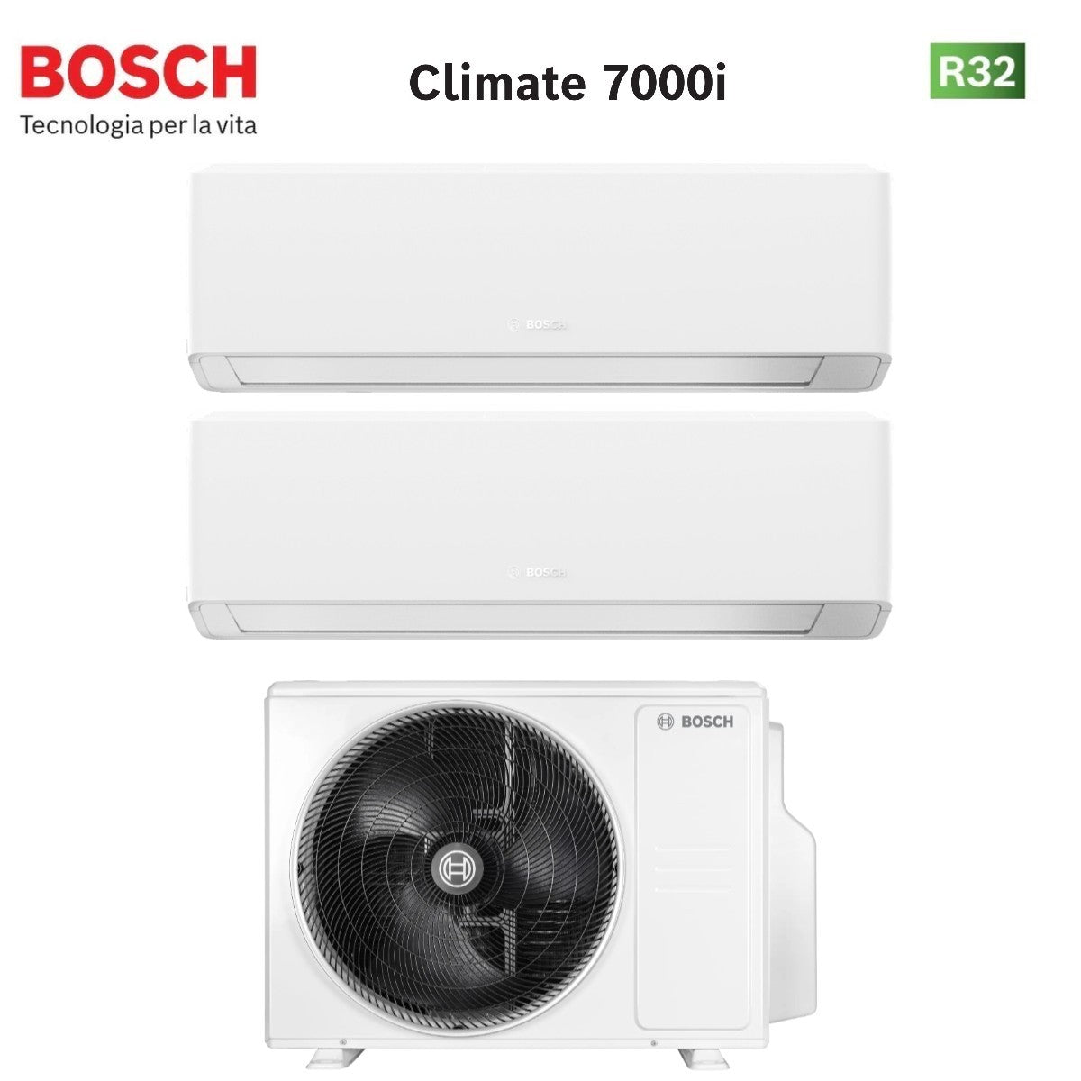 junkers bosch condizionatore dual split bosch climate 7000i white 918 con 5000m 532 e r 32 wi fi integrato