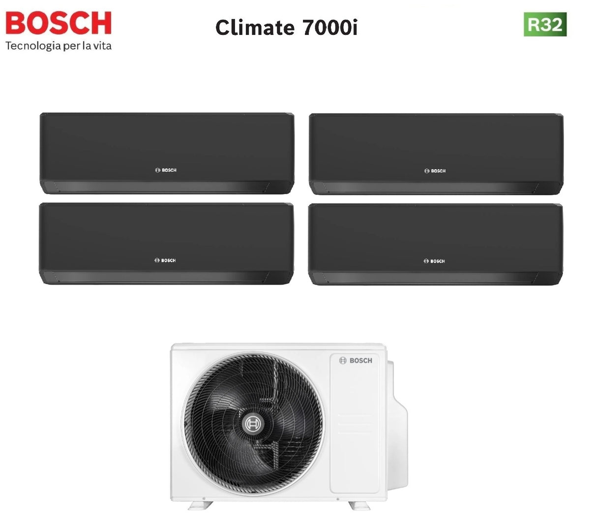 junkers bosch condizionatore quadri split bosch climate 7000i black 99912 con 5000m 1054 e r 32 wi fi integrato