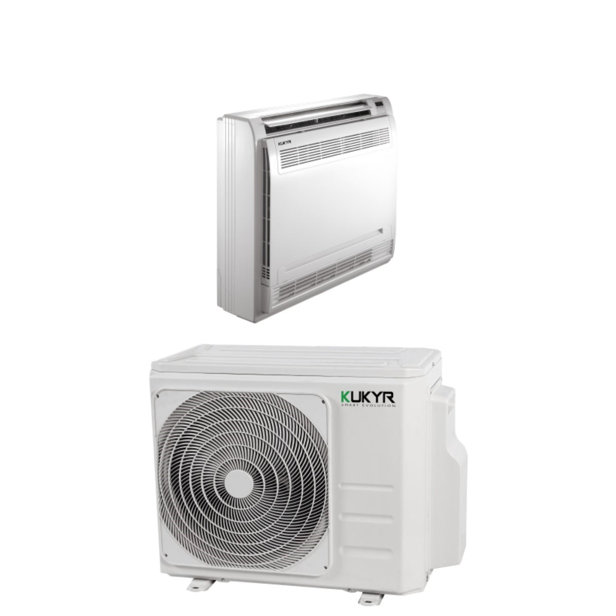 kukyr climatizzatore condizionatore kukyr console pavimento inverter 12000 btu r 32 wi fi optional con telecomando infrarossi incluso