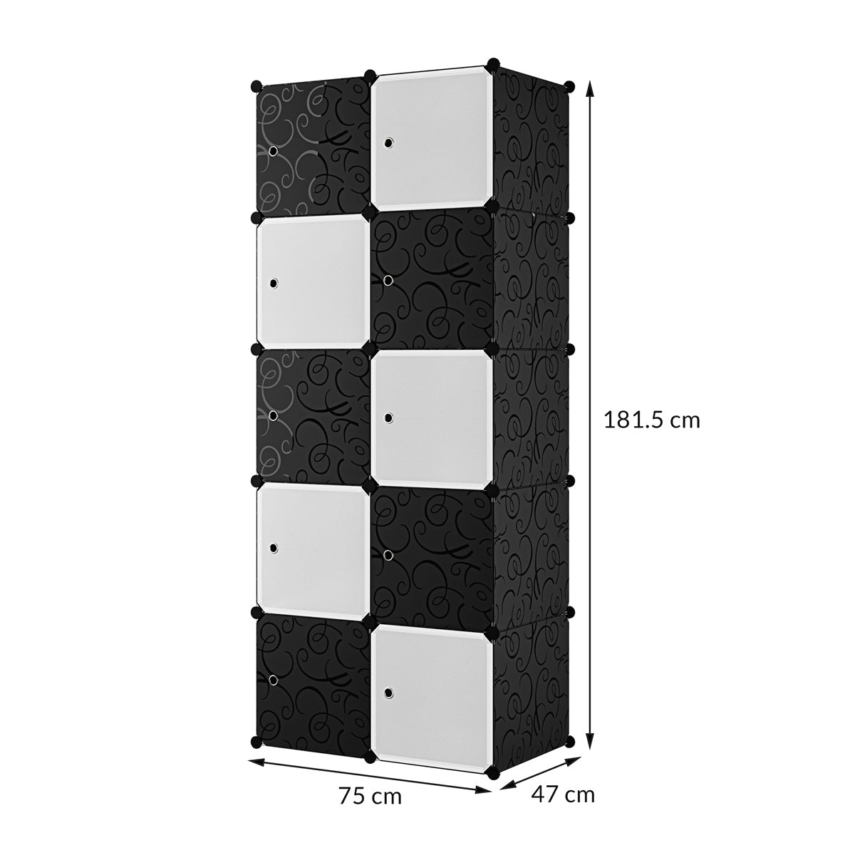 le stelle armadio 10 moduli in plastica colore bianco e nero ean 8024299800754 ean 8024299800754