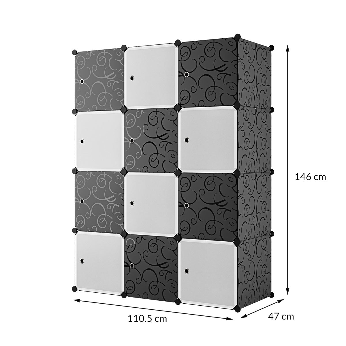 le stelle armadio 12 moduli in plastica colore bianco e nero ean 8024299800778 ean 8024299800778