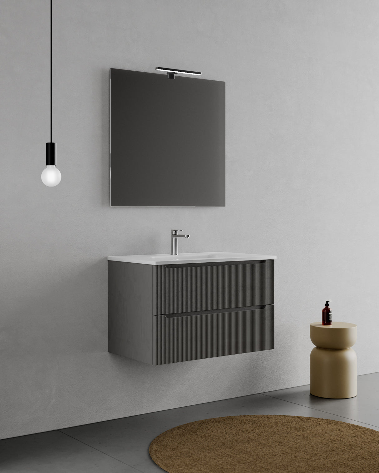 legnox consolle bagno legnox rigo 100 cm lava con 2 cassetti lavabo specchio e lampada