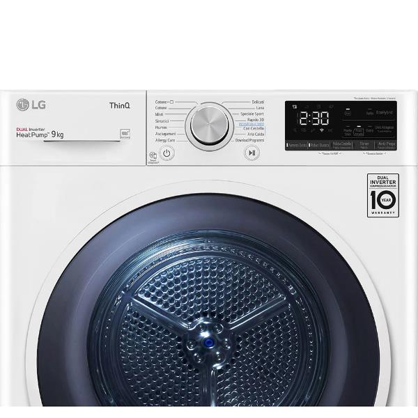 lg asciugatrice a pompa di calore lg rh90v9avhn 9 kg eco hybrid classe a ean 8806091419965