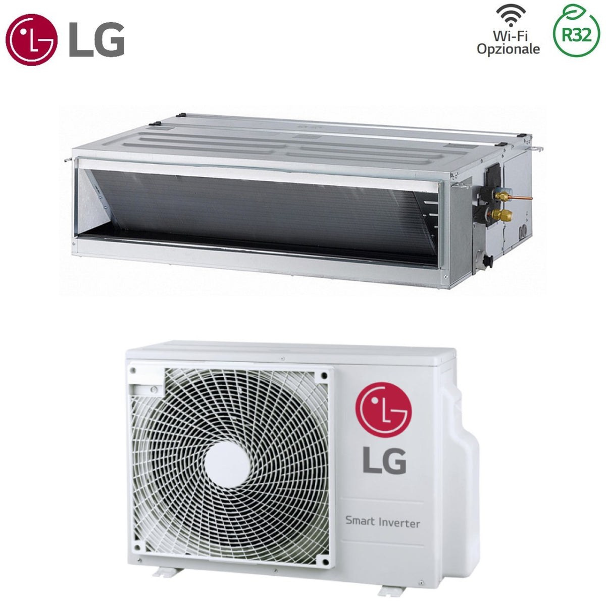 lg condizionatore canalizzato lg compact 24000 btu cm24f uub1 alta prevalenza r 32 wi fi optional