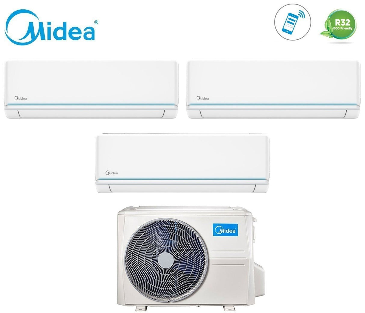 midea climatizzatore condizionatore midea trial split inverter serie evolution 9912 con m3of 27hfn8 q r 32 wi fi optional 9000900012000